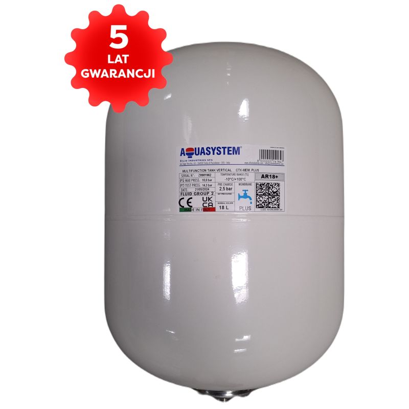 Zbiornik   18L pion AR18+ 1"AQUASYSTEM